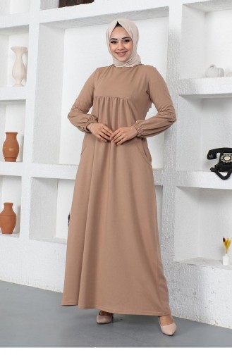 Mink Hijab Dress 2039MG.VZN