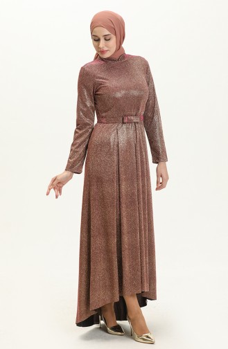 Weinrot Hijab-Abendkleider 14224