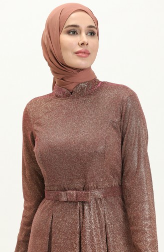Weinrot Hijab-Abendkleider 14224