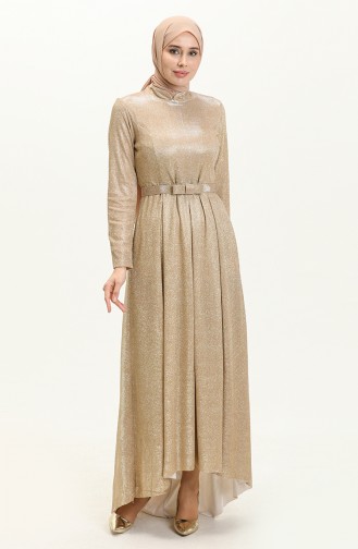 Gold Hijab-Abendkleider 14223