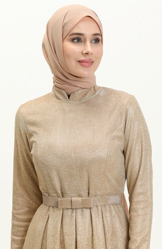 Gold Hijab-Abendkleider 14223