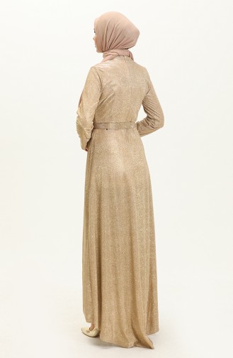Gold Hijab-Abendkleider 14223
