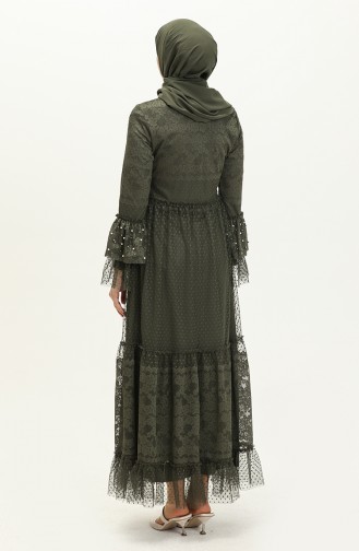 Khaki Hijab-Abendkleider 14182