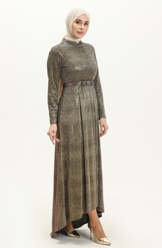 Khaki Hijab-Abendkleider 14221
