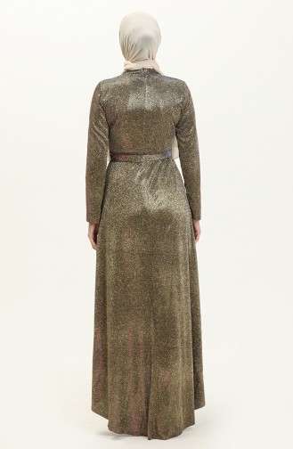 Khaki Hijab-Abendkleider 14221