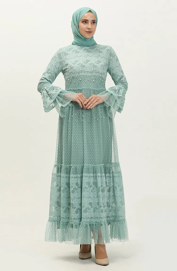 Habillé Hijab Vert menthe 14179