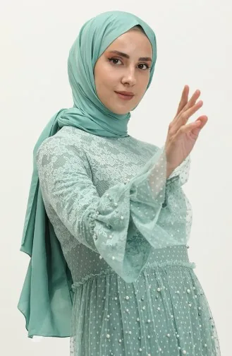 Habillé Hijab Vert menthe 14179