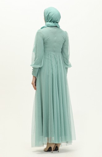 Mint green İslamitische Avondjurk 14340