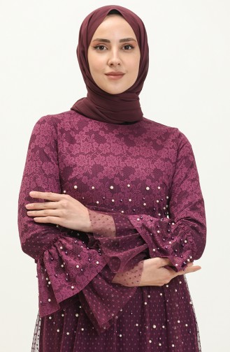 Zwetschge Hijab-Abendkleider 14181