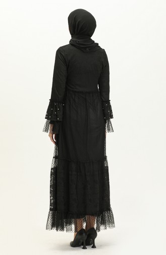 Schwarz Hijab-Abendkleider 14186