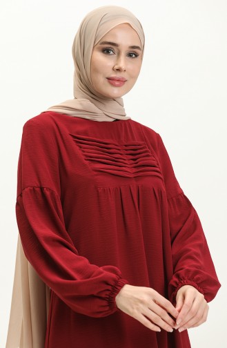 Aerobin Fabric Ribbed Two Piece Suit 0001-05 Claret Red 0001-05