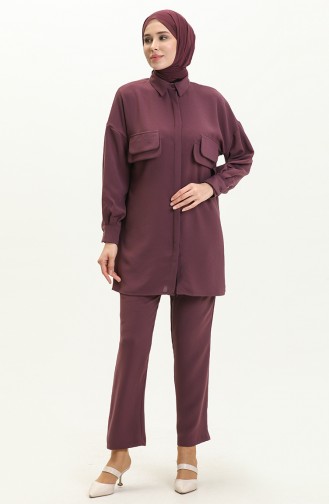 Ensemble Tunique Pantolon 5556-01 Plum 5556-01