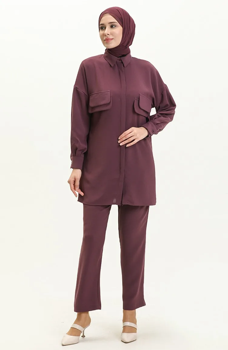 Ensemble Tunique Pantolon 5556-01 Plum 5556-01