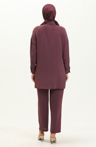 Ensemble Tunique Pantolon 5556-01 Plum 5556-01