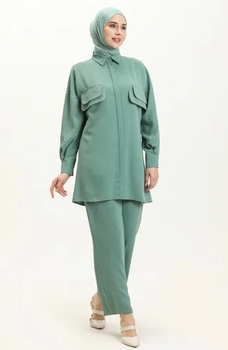 Ensemble Tunique Pantalon 5556-03 Vert Noisette 5556-03