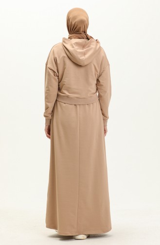 Beige İslamitische Jurk 71046-01