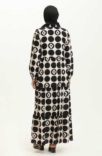 Viskosekleid mit elastischen Ärmeln 24Y8974-04 Schwarz 24Y8974-04