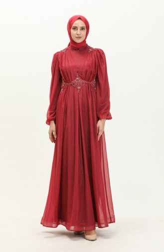 Claret red İslamitische Avondjurk 14448