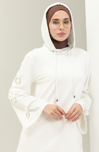 Ring Detailed Tracksuit Set 70016-02 Cream 70016-02 70016-02