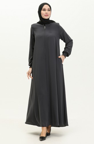 Gipeli Abaya mit Reißverschluss 3014-06 Anthrazit 3014-06