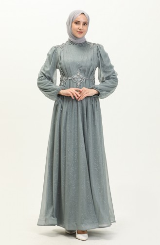 Grau Hijab-Abendkleider 14447