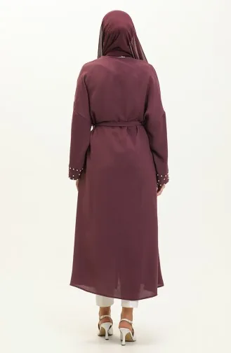 Kimono Ceinturé avec Perles 70039-02 Plum 70039-02