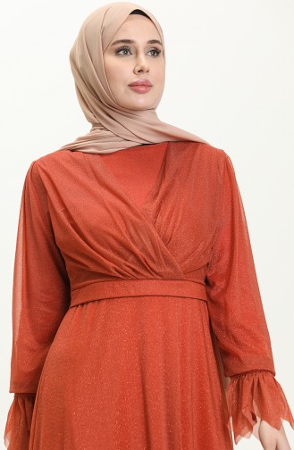 Habillé Hijab Couleur brique 14421