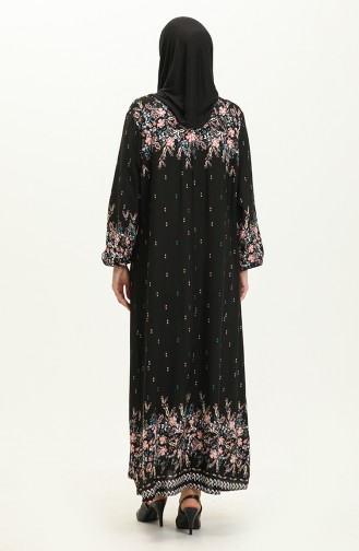 Viscose Printed Dress 4571-01 Black 4571-01