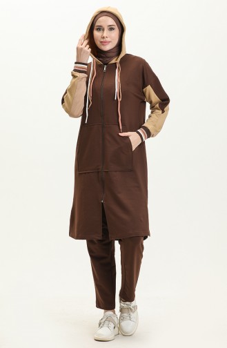 Color Garnish Tracksuit Set 71053-03 Brown 71053-03