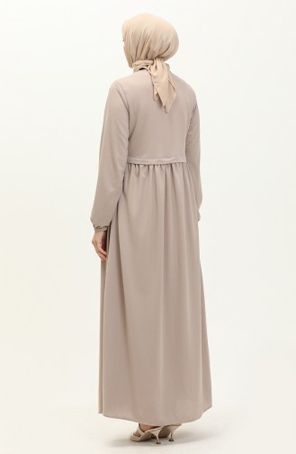 Abaya Plissée à Glissière 0569-02 Pierre 0569-02