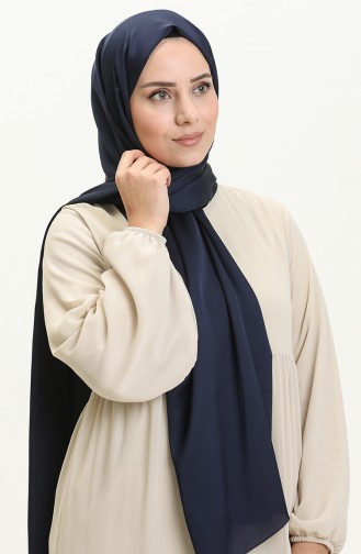 شال حرير نور سماء  81001-10  كحلي 81001-10