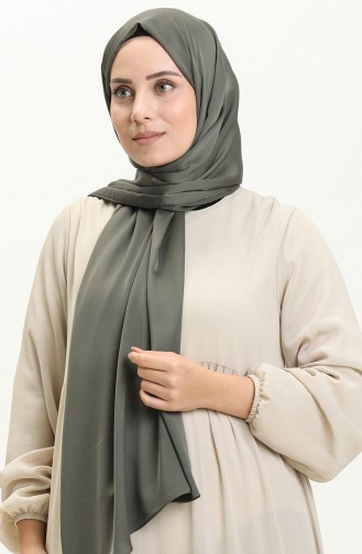 شال حرير نور سماء 81001-47 أخضر عسكري 81001-47