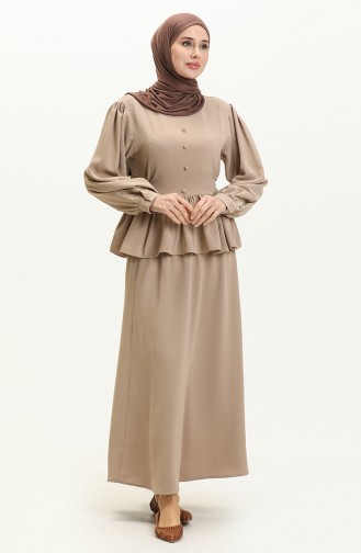 Vordere Tunika Tunikarock Doppelset 70018-01 Beige 70018-01