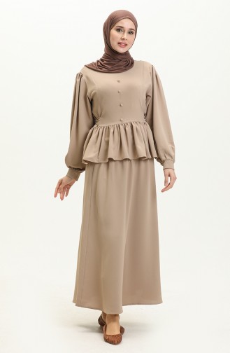 Vordere Tunika Tunikarock Doppelset 70018-01 Beige 70018-01