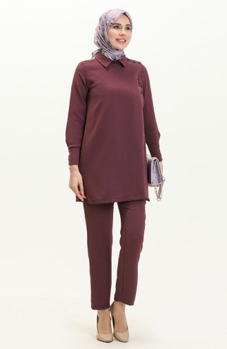 Ensemble Pantalon Tunique 70024-02 Plum 70024-02