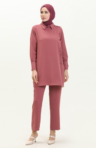 Ensemble Pantalon Tunique 70024-03 Rose Pâle 70024-03