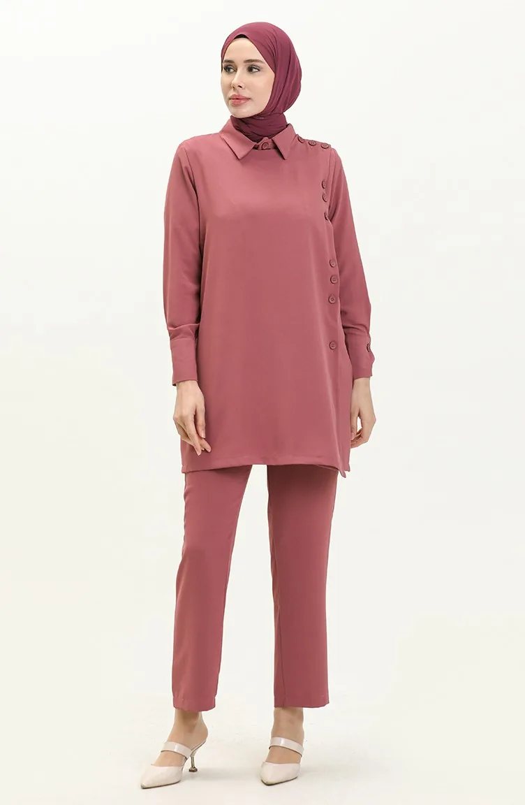 Tunikahose mit Knopfleiste Doppelset 70024-03 Rose 70024-03