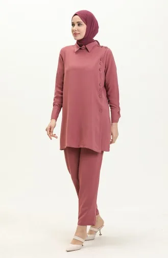 Tunikahose mit Knopfleiste Doppelset 70024-03 Rose 70024-03