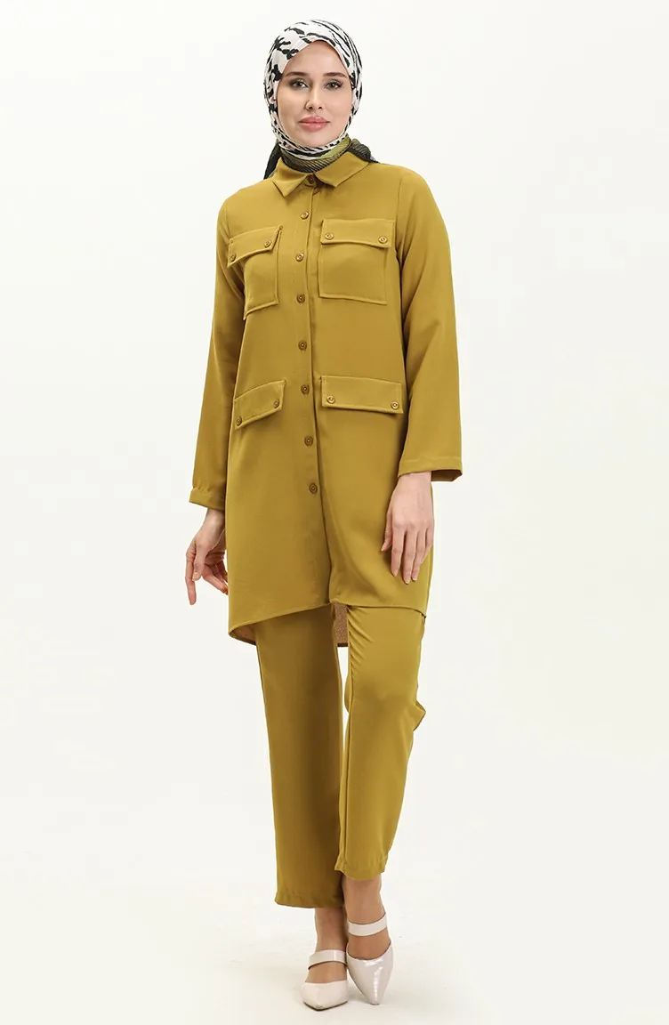 Ensemble Pantalon Tunique 70025-04 Vert Huile 70025-04