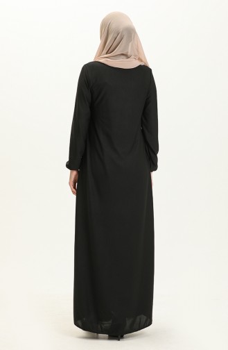 Kleid mit detaillierter Knopfleiste 4141-11 Schwarz 4141-11