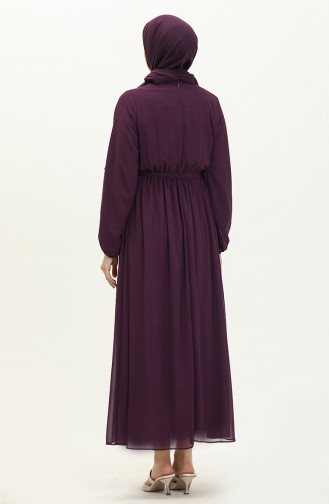 Robe en Mousseline Brodée 24Y8891-02 Pourpre 24Y8891-02