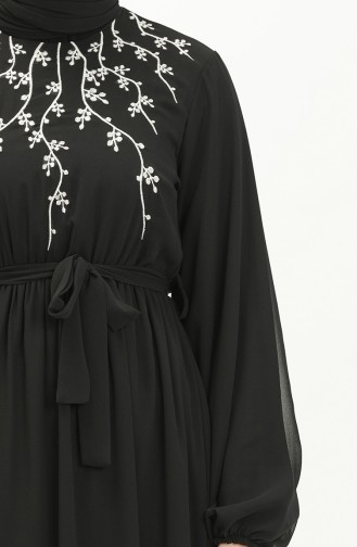 Black Embroidered Chiffon Dress 24Y8891-03 24Y8891-03