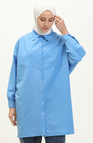 تونيك قميص واسع 70001-05 أزرق ملكي 70001-05