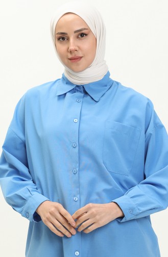 Oversize Shirt Tunic 70001-05 Saxe 70001-05