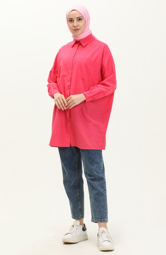 Oversize Hemd Tunika 70001-06 Fuchsia 70001-06