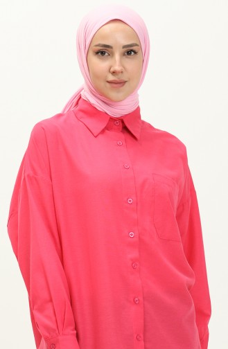 Oversize Hemd Tunika 70001-06 Fuchsia 70001-06