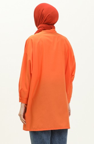 تونيك قميص واسع 70001-07 برتقالي 70001-07