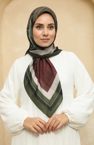 Gemusterter Softschal 2010-10 Henna Grün Burgund 2010-10