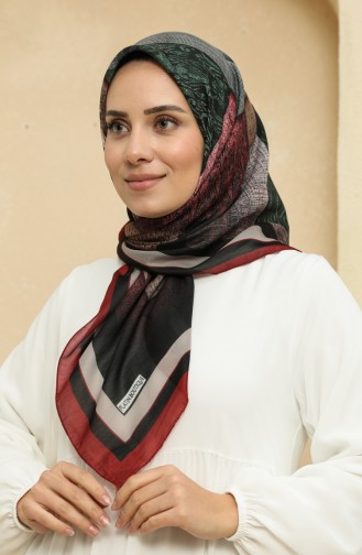 Printed Soft Scarf 2010-11 Claret Red Henna Green 2010-11