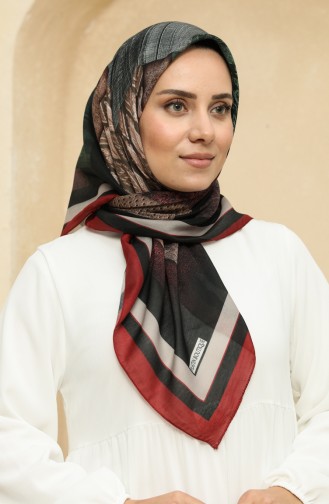 Printed Soft Scarf 2010-11 Claret Red Henna Green 2010-11